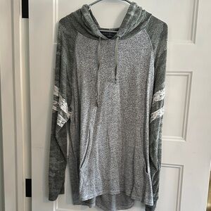 Signature by Sangria Gray and Green Hoodie